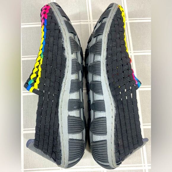 Womens Rock Spring Elasticated Shoes Colorful Elastic Stretch Easy on Sz 39 US 8 - Picture 6 of 8